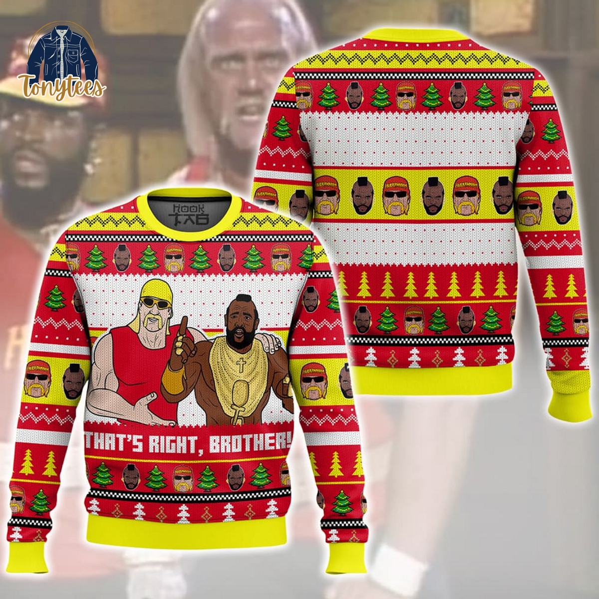 WWE That’s Right, Brother! Hogan & T Ugly Christmas Sweater