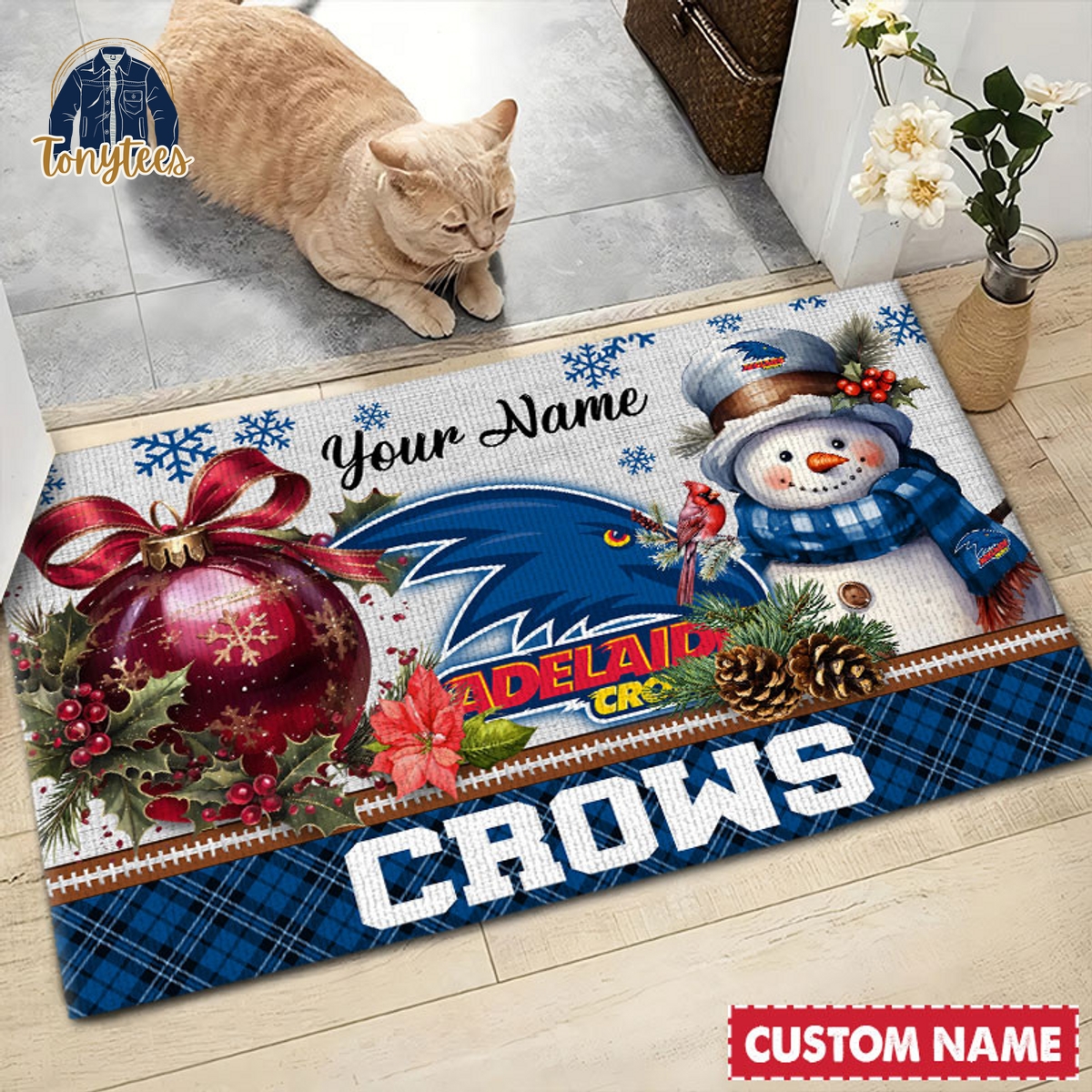 Adelaide Football Club AFL Personalized Christmas Doormat