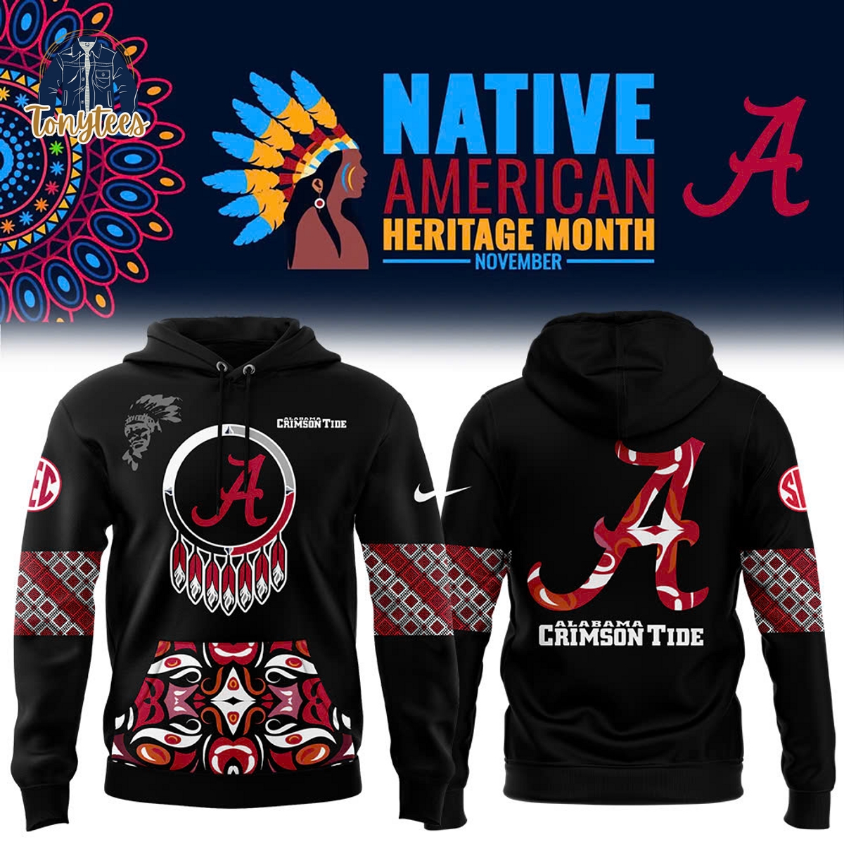 Alabama Crimson Tide 2024 Native American Heritage Month Pullover Hoodie