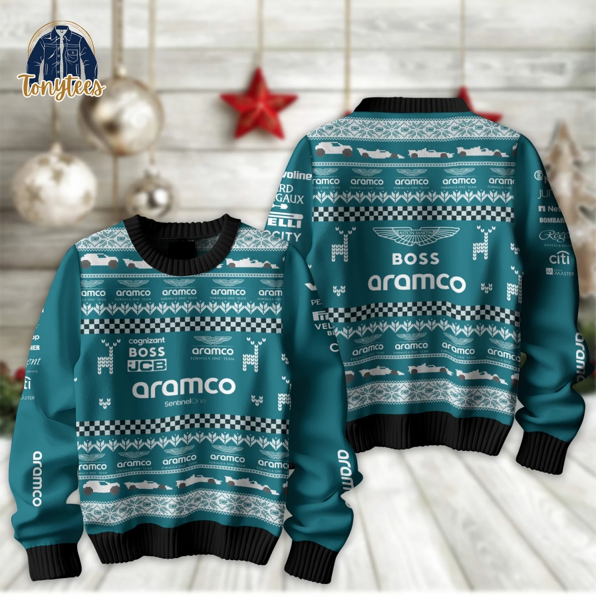 Aston Martin Aramco Cognizant Christmas Ugly Sweater