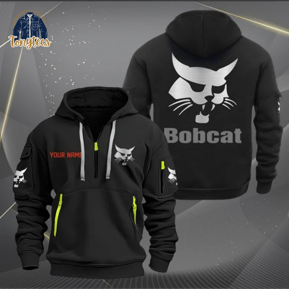 Bobcat Quarter Zip Heavy Hoodie