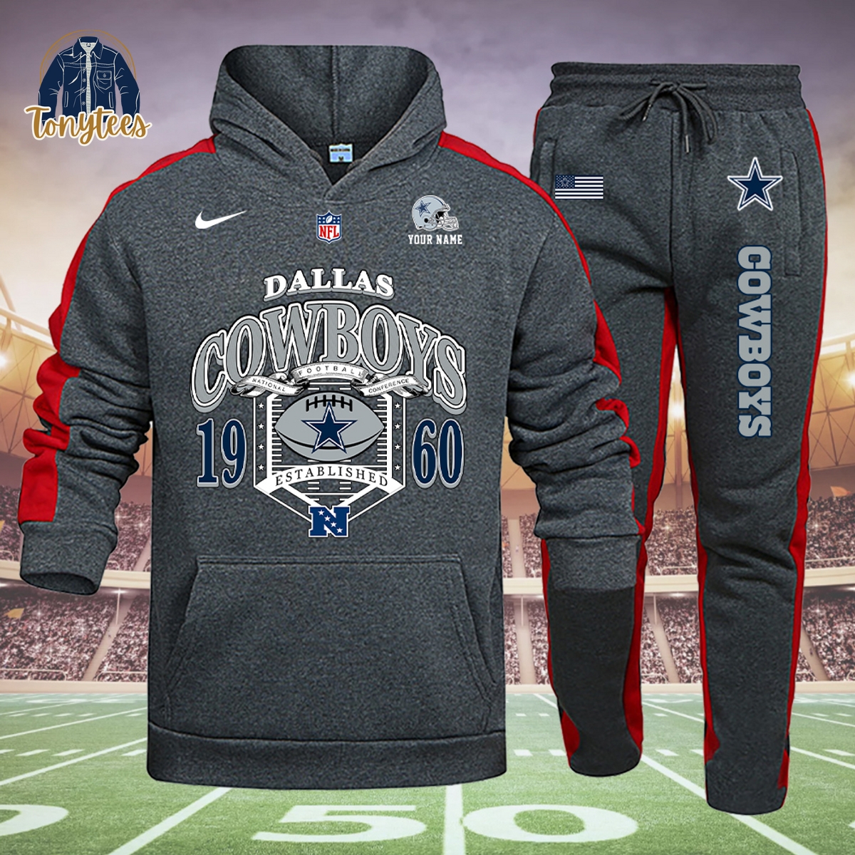 Dallas Cowboys Personalized Heavy Hoodie Set