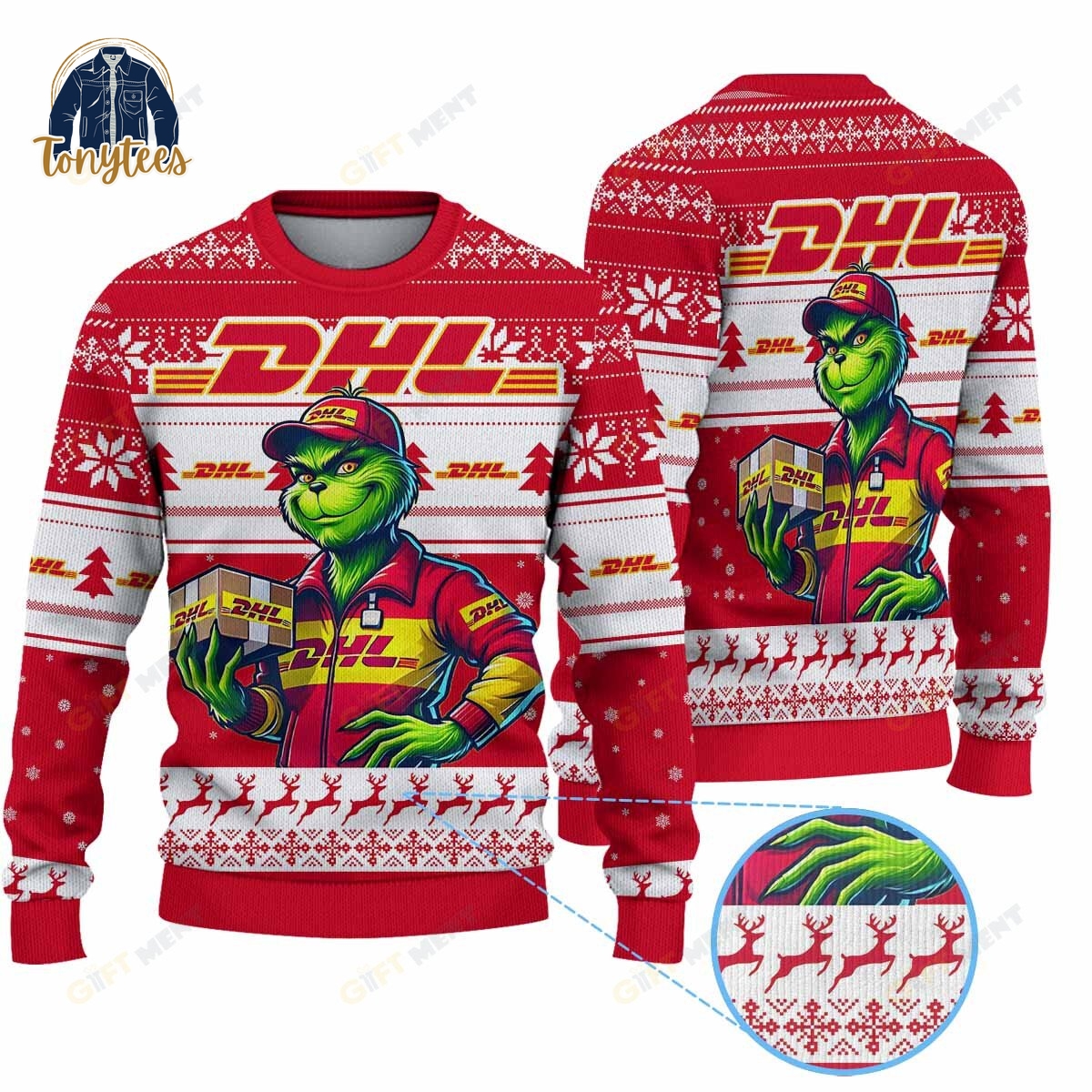 DHL Grinch Ugly x Christmas Sweater