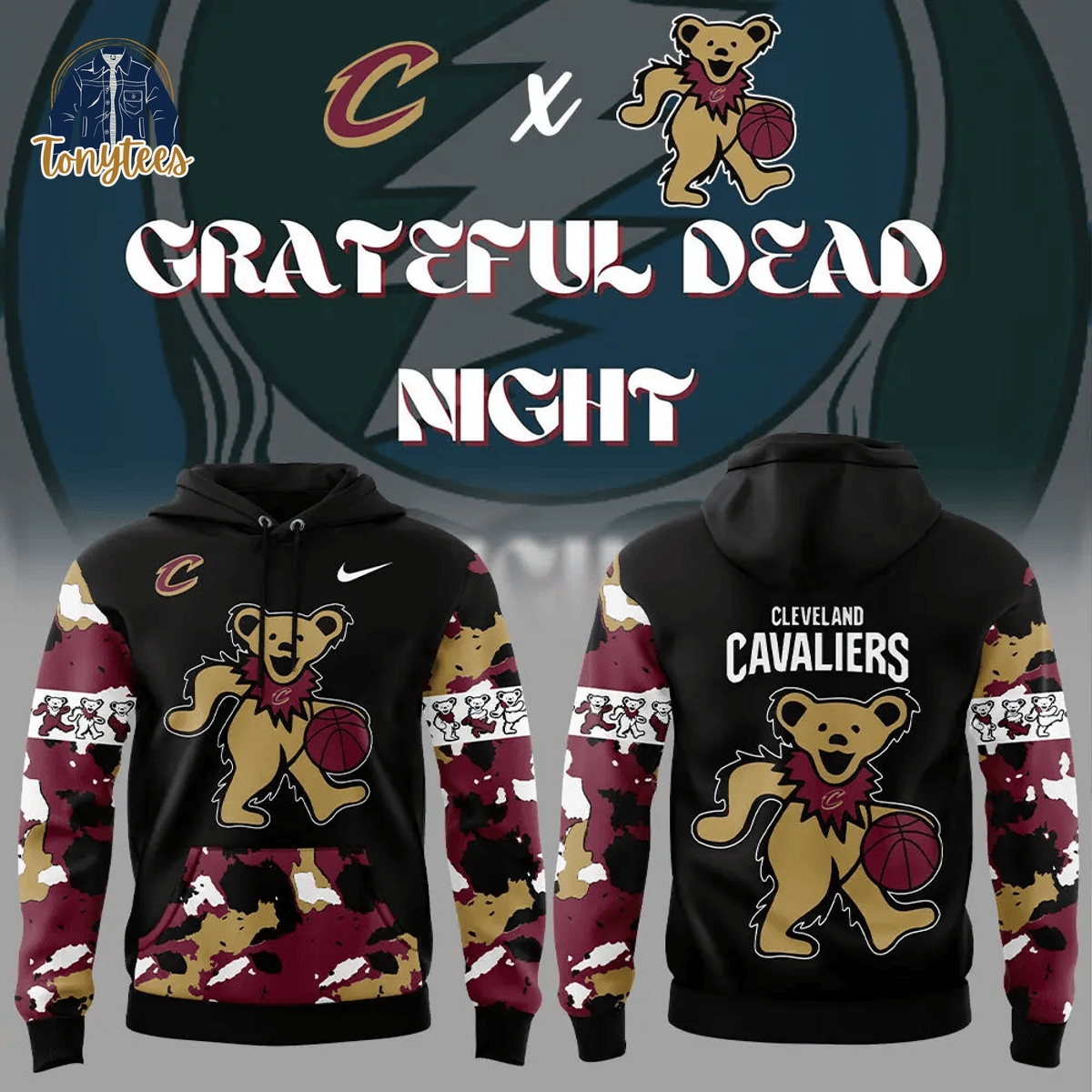 Grateful Dead x Cleveland Cavaliers Nike 2024 Hoodie