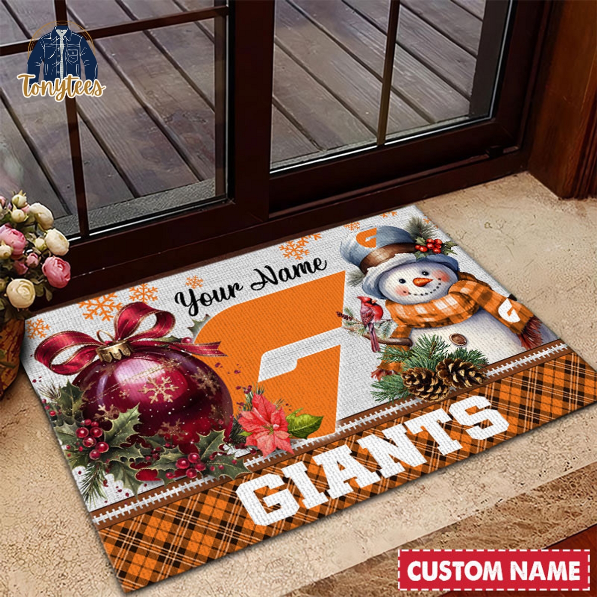 GWS GIANTS AFL Personalized Christmas Doormat