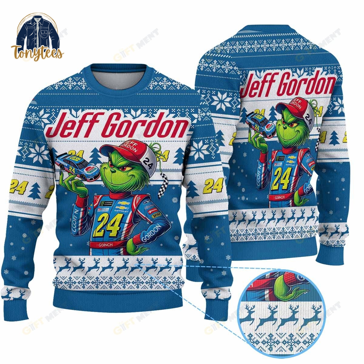 Jeff Gordon x Grinch Ugly Christmas Sweater