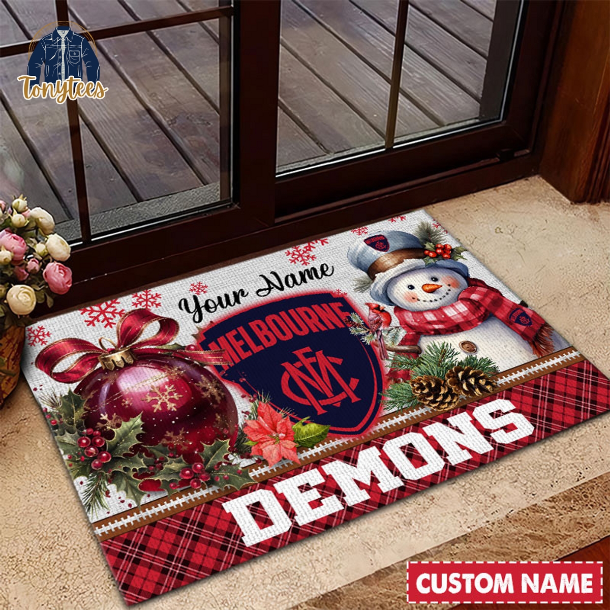 Melbourne Football Club AFL Personalized Christmas Doormat