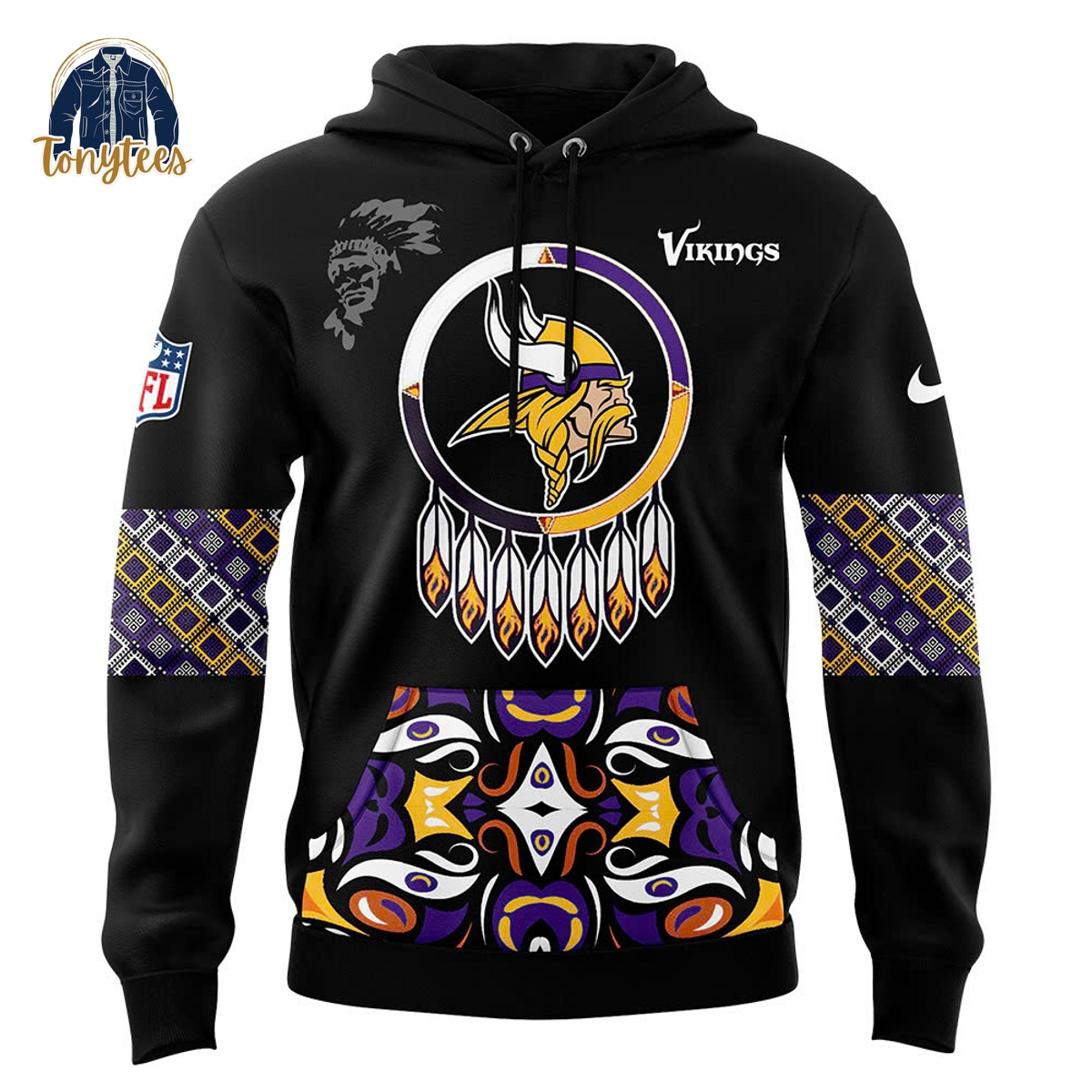 Men’s Minnesota Vikings 2024 Native American Heritage Month Pullover Hoodie