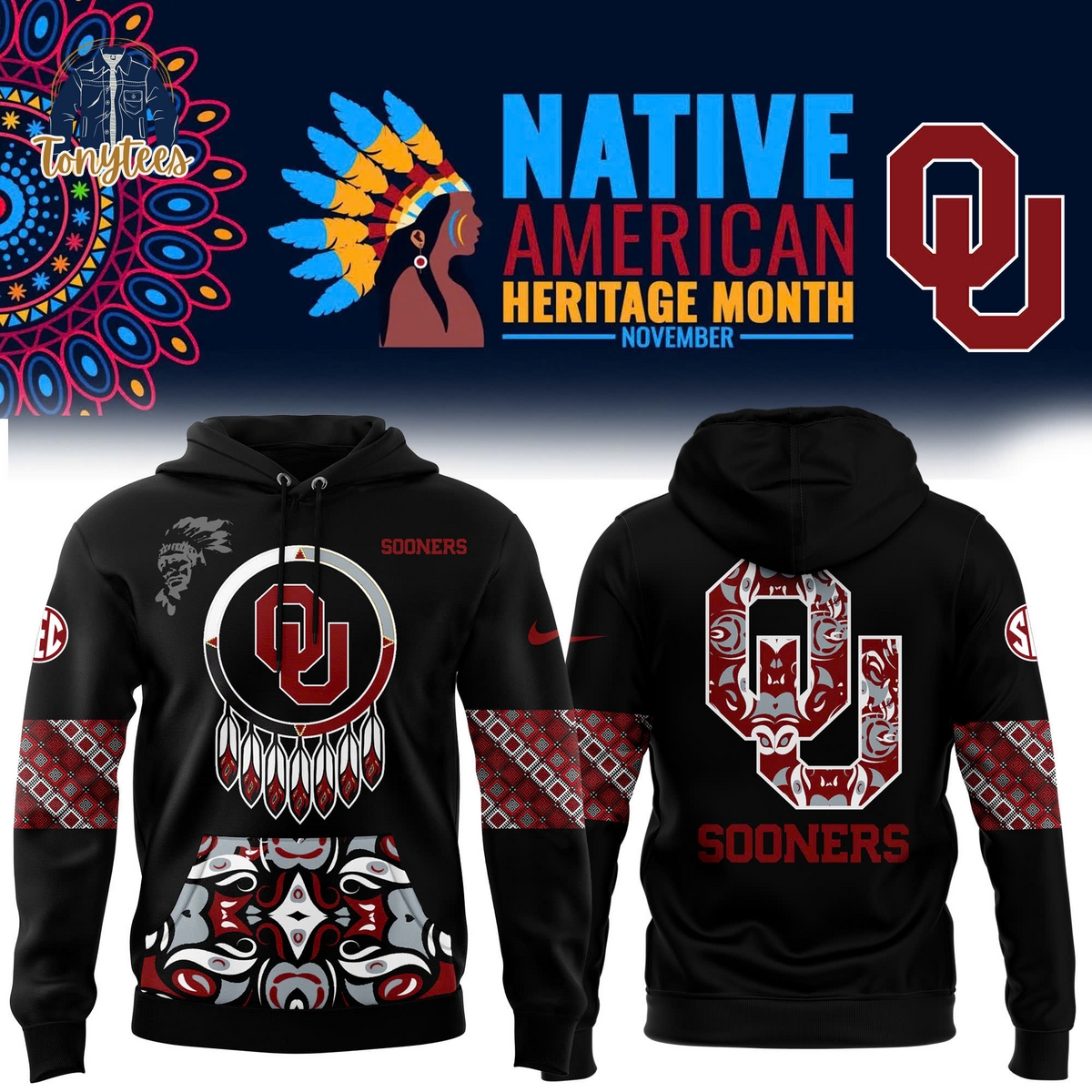 Men’s Oklahoma Sooners 2024 Native American Heritage Month Pullover Hoodie