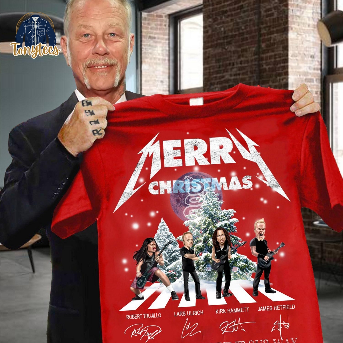 Merry Christmas Metallica Life Is Ours We Live It Our Way Shirt