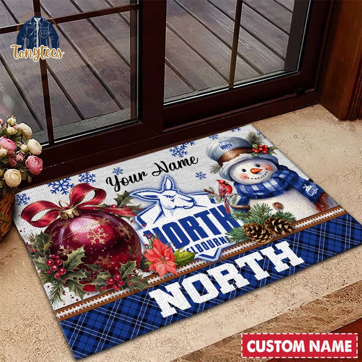 North Melbourne Football Club AFL Personalized Christmas Doormat