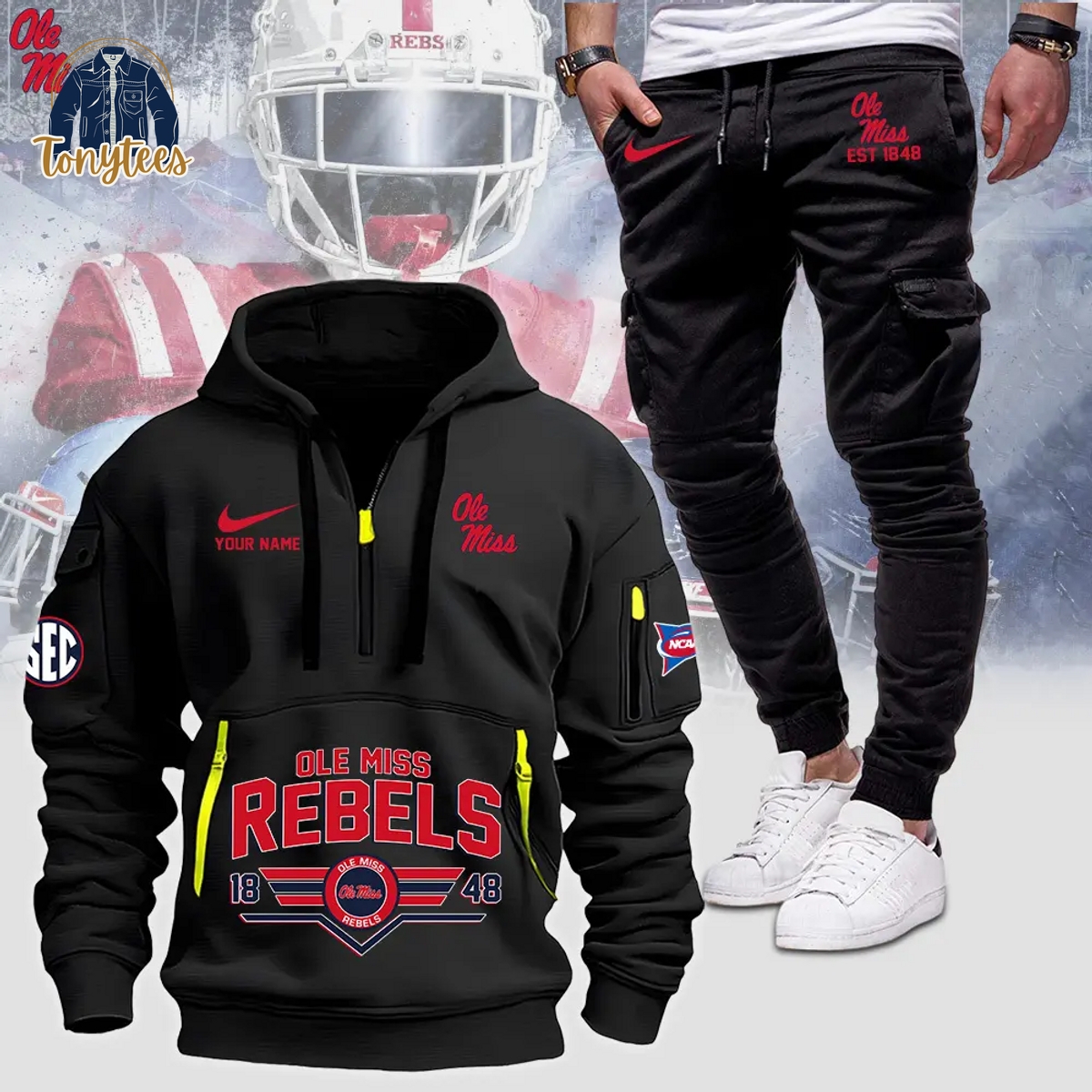 Ole Miss Rebels Personalized Heavy Hoodie Set