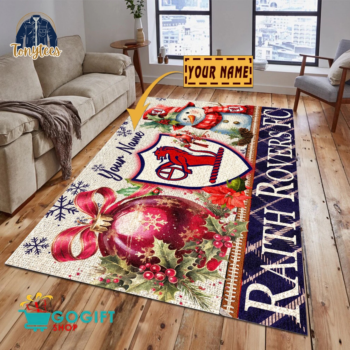 Raith Rovers F.C. SPFL 2024 Personalized Rug Carpet