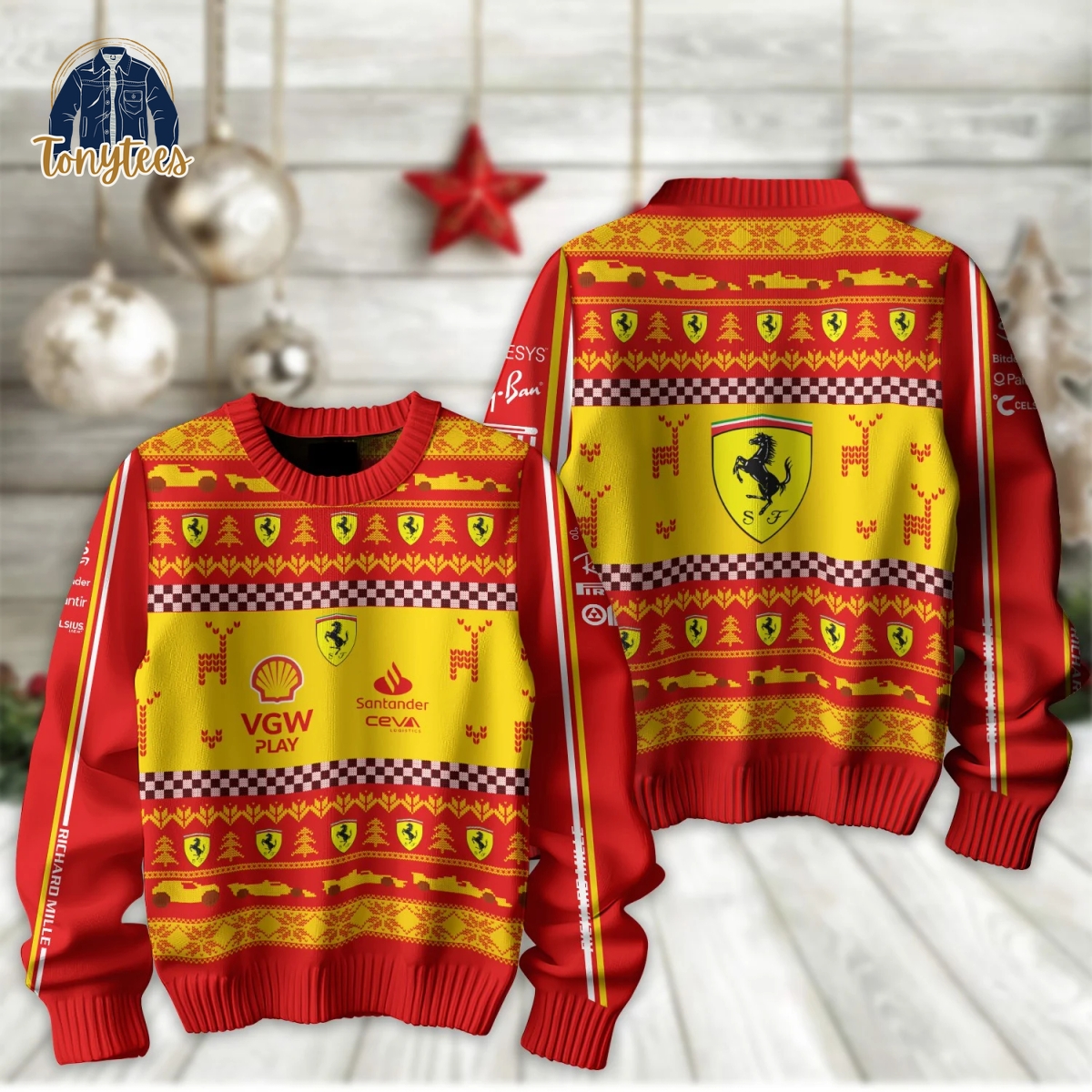 Scuderia Ferrari Christmas Ugly Sweater