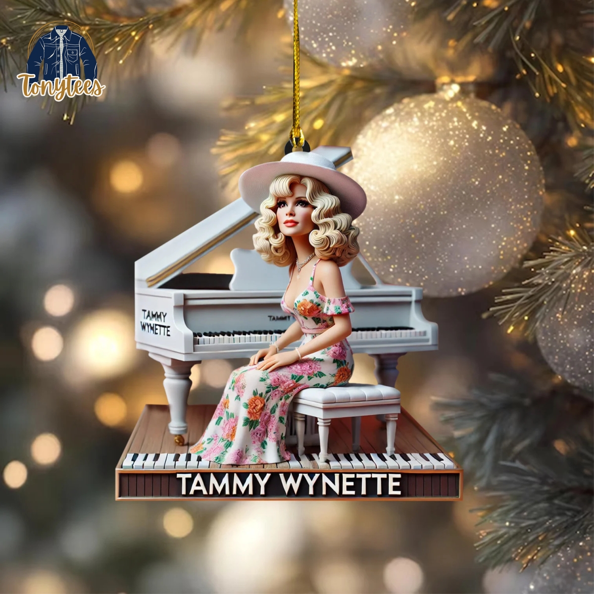 Tammy Wynette Christmas Ornament