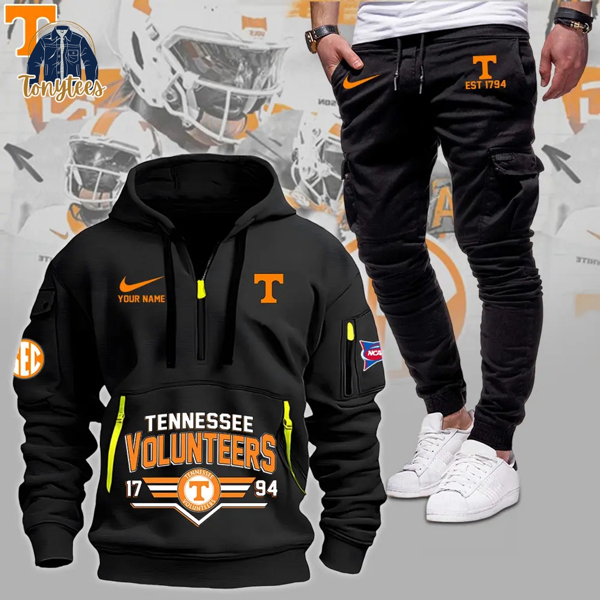 Tennessee Volunteers Personalized Heavy Hoodie Set