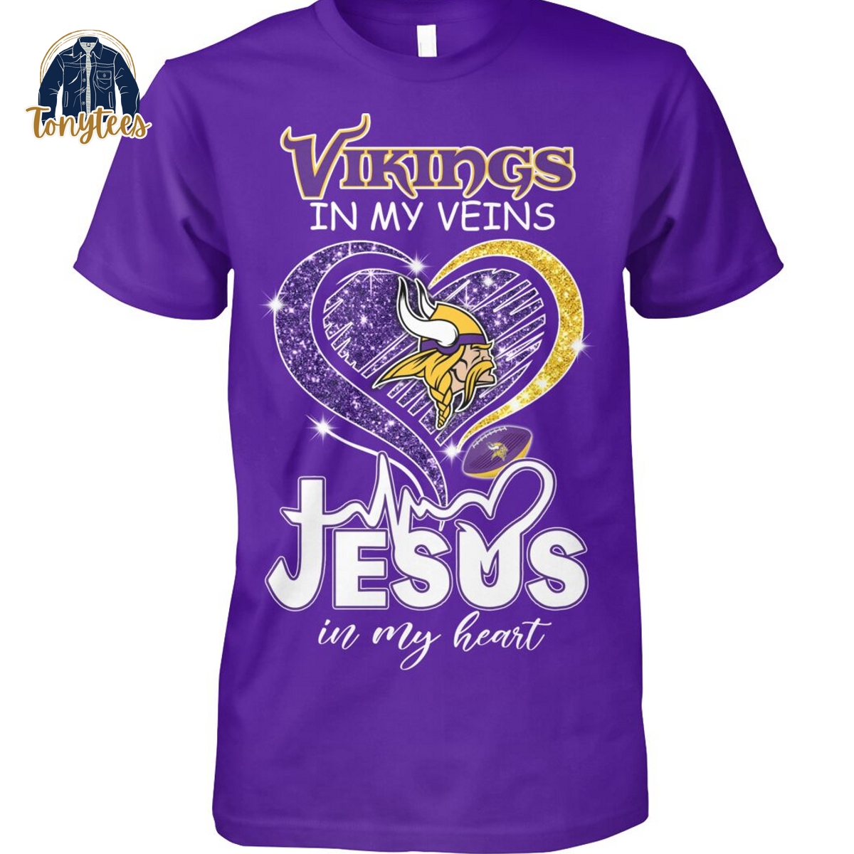 Vikings In My Veins Jesus In My Heart Shirt