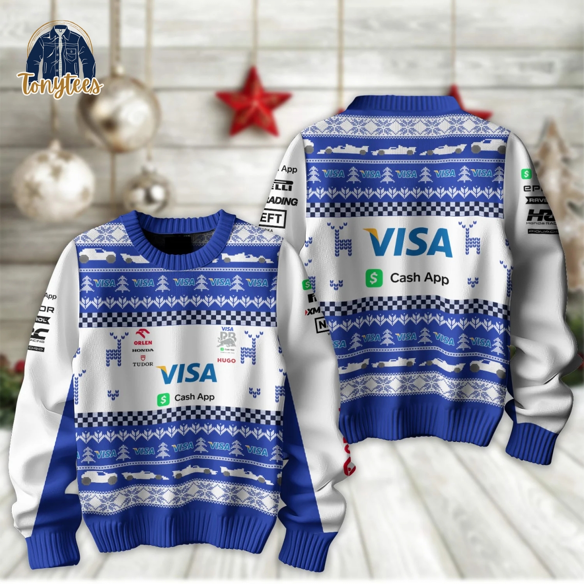 Visa Cash App RB Christmas Ugly Sweater