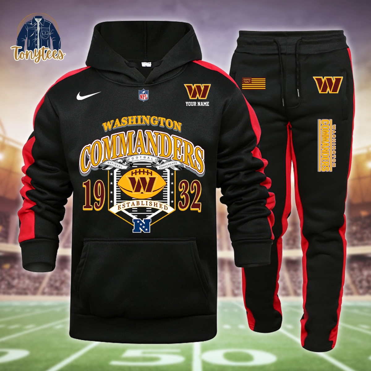 Washington Commanders Personalized Heavy Hoodie Set