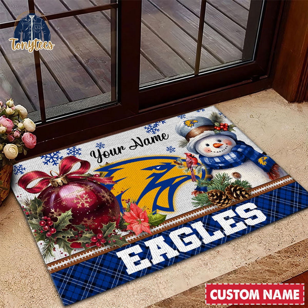 West Coast Eagles AFL Personalized Christmas Doormat