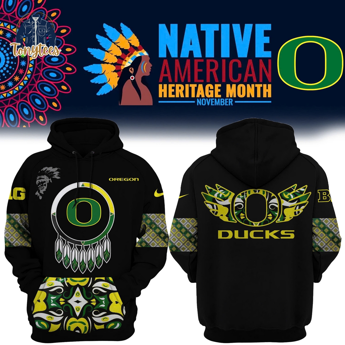 Women’s Oregon Ducks 2024 Native American Heritage Month Pullover Hoodie