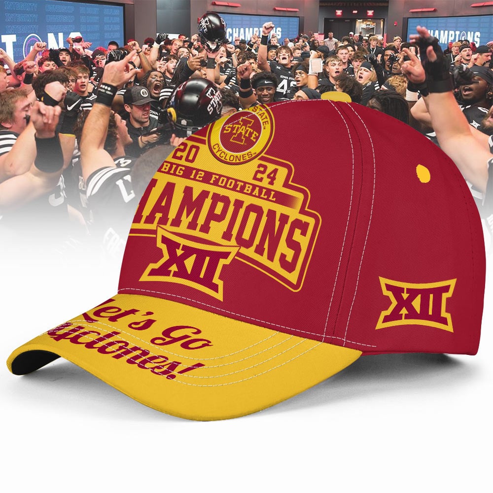 Iowa State Cyclones 2024 Big 12 Football Champions Cap