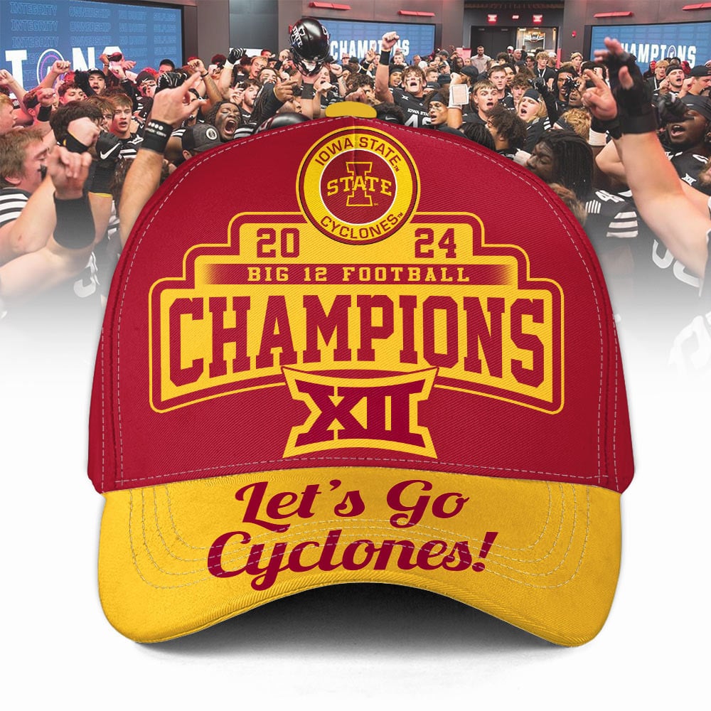 Iowa State Cyclones 2024 Big 12 Football Champions Cap