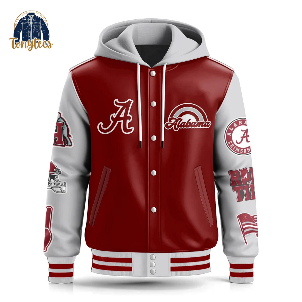 Alabama Crimson Tide Hooded Baseball Jacket