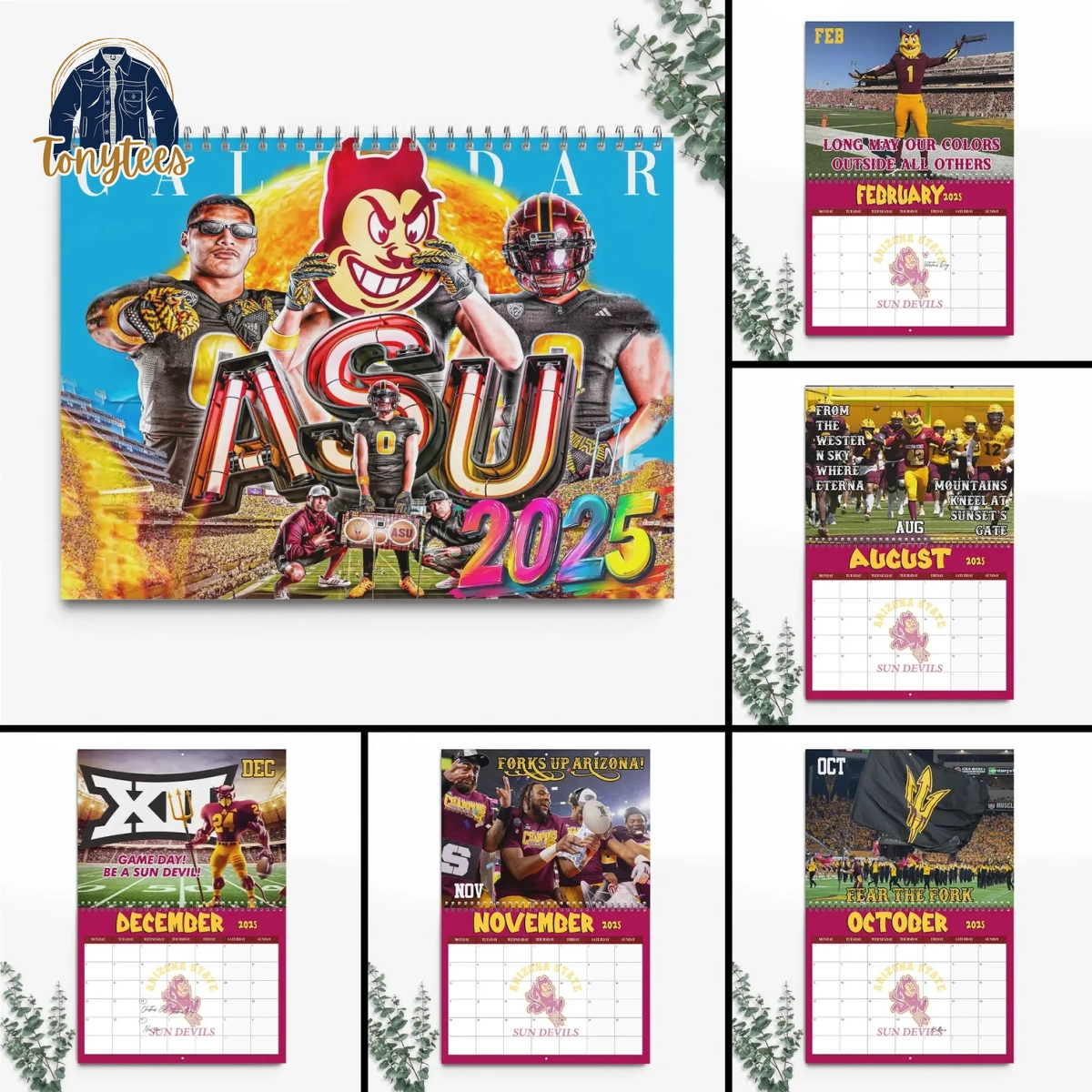 Arizona State Sun Devils football 2025 Wall Hanging Calendar