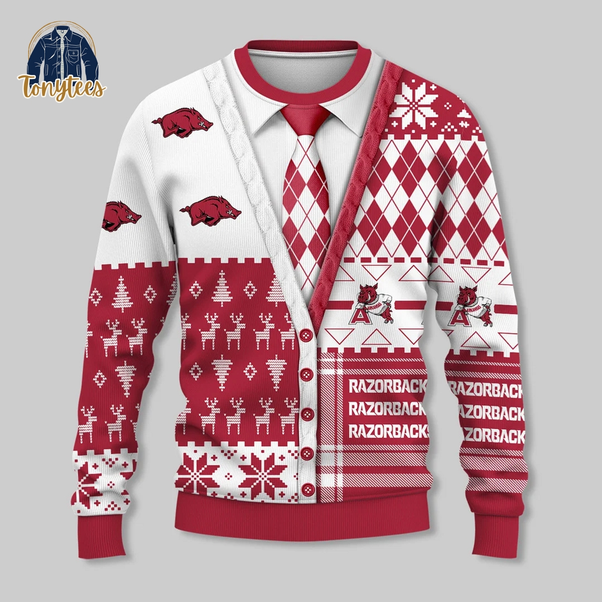 Arkansas Razorbacks football 2024 Ugly Christmas Sweater