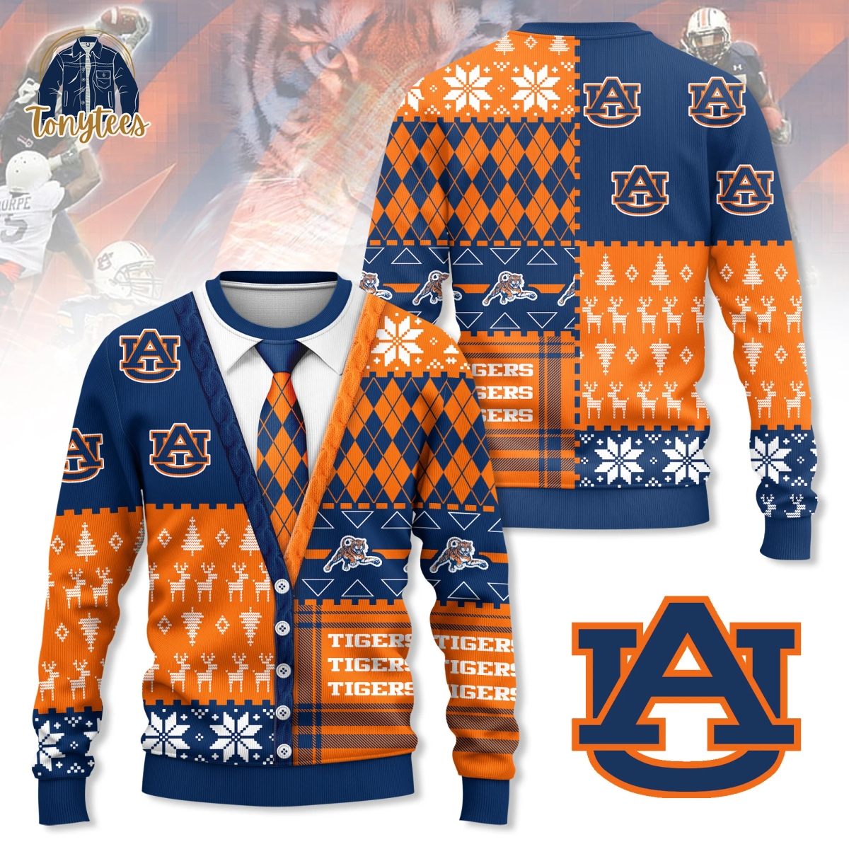 Auburn Tigers football 2024 Ugly Christmas Sweater