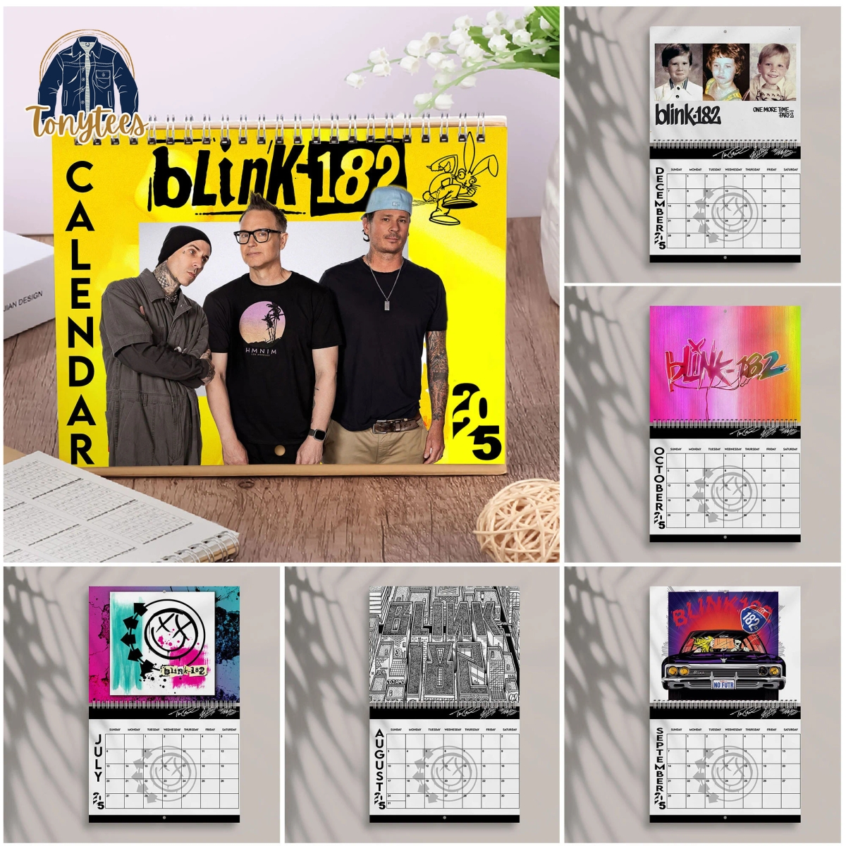 Blink-182 Band 2025 Wall Hanging Calendar