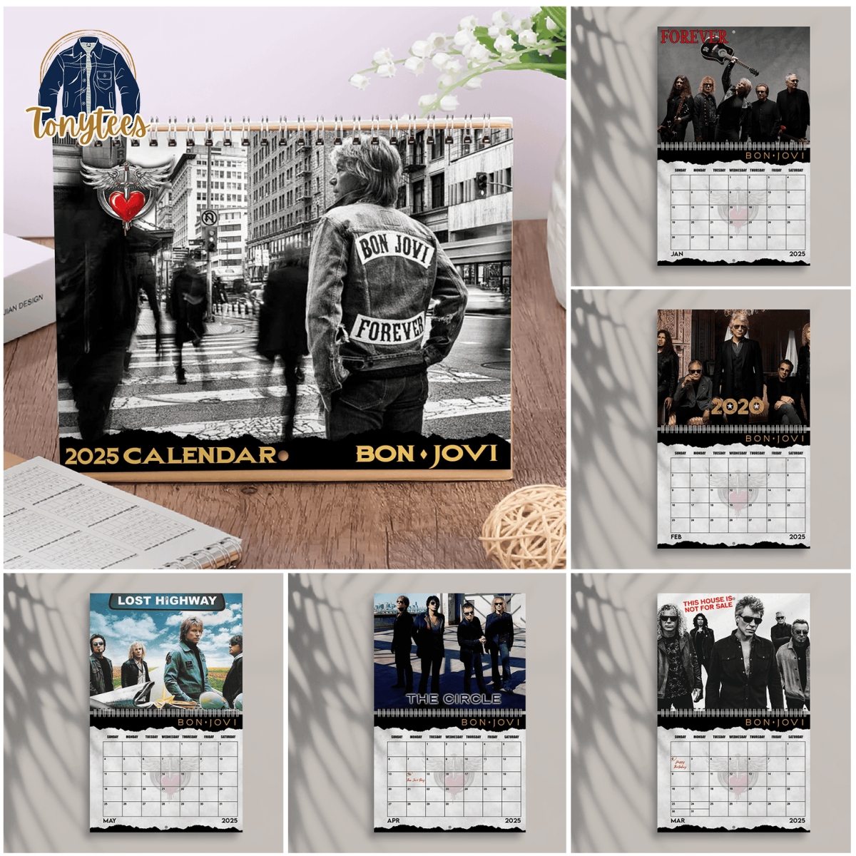 Bon Jovi Forever 2025 Wall Hanging Calendar