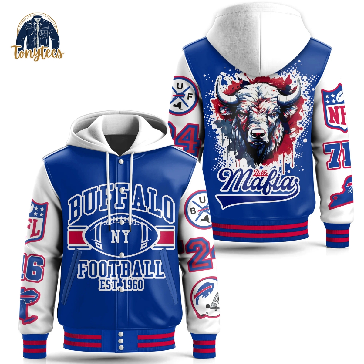 Buffalo Bills Mafia Hooded Baseball Jacket