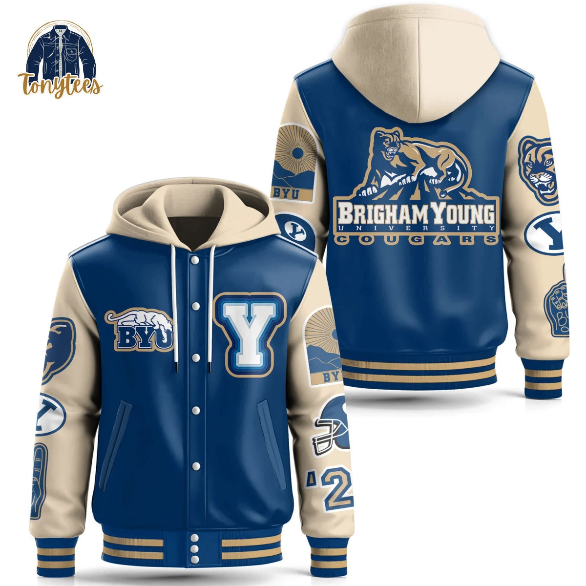 BYU Cougars Hooded Baseball Jacket