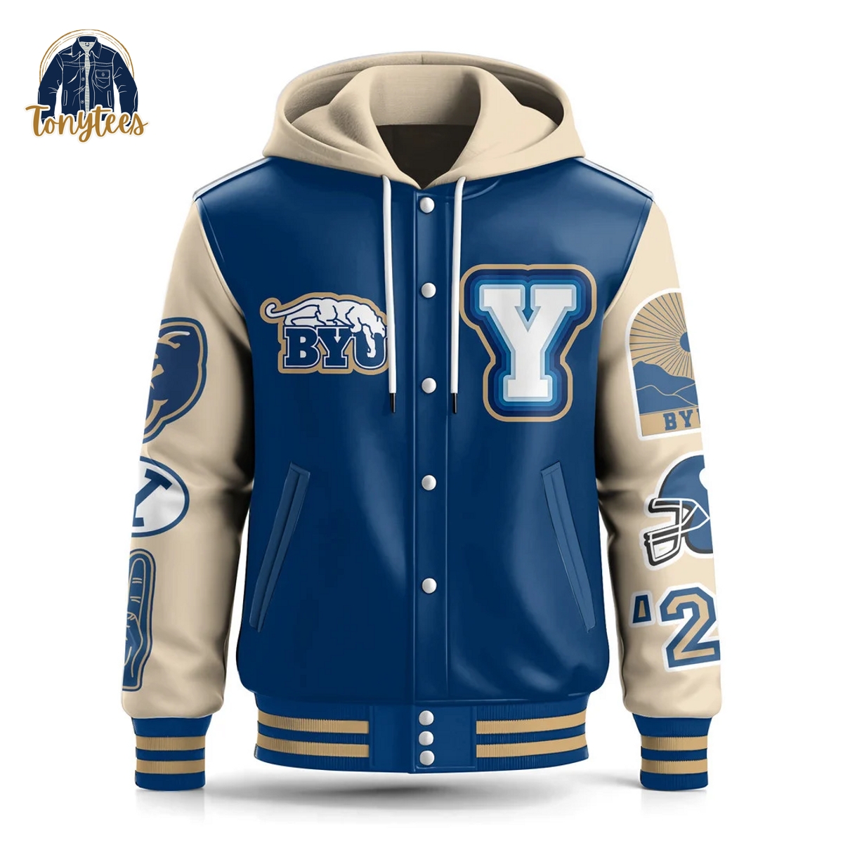 BYU Cougars Hooded Baseball Jacket