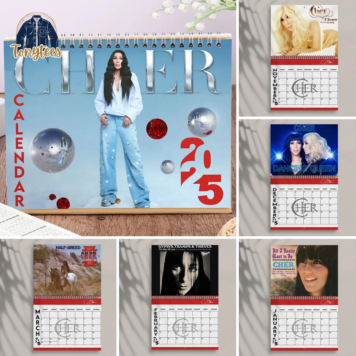 Cher Dancing Queen 2025 Wall Hanging Calendar