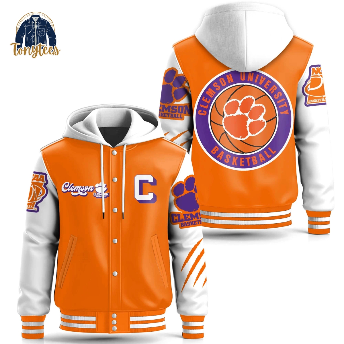 Clemson Tigers Baseball Hooded Baseball Jacket