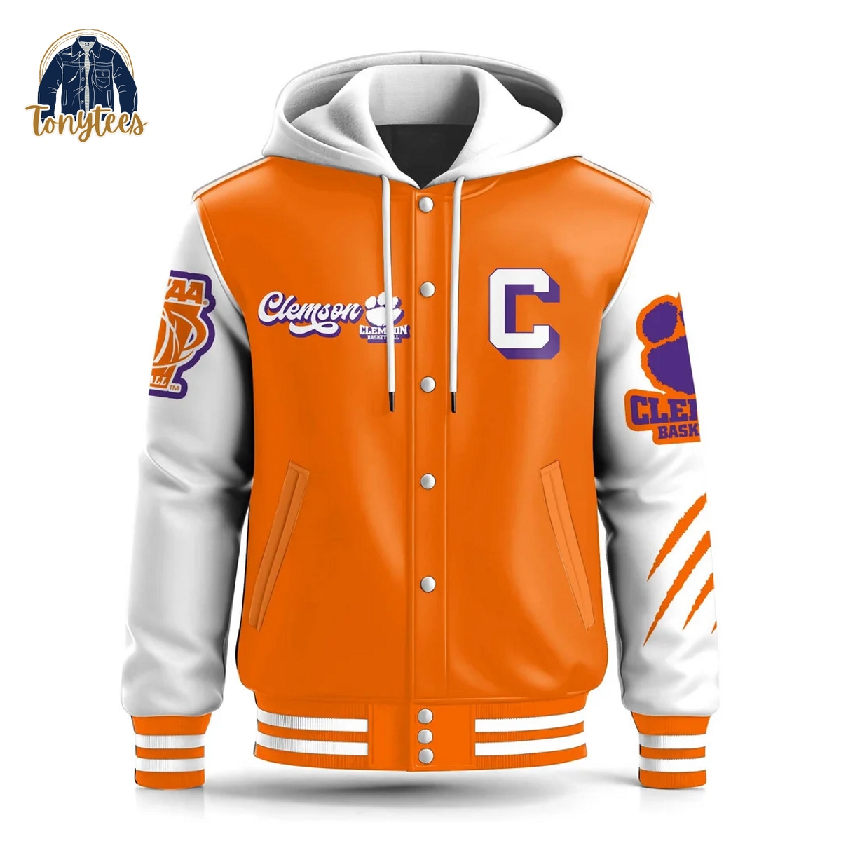 Clemson Tigers Baseball Hooded Baseball Jacket