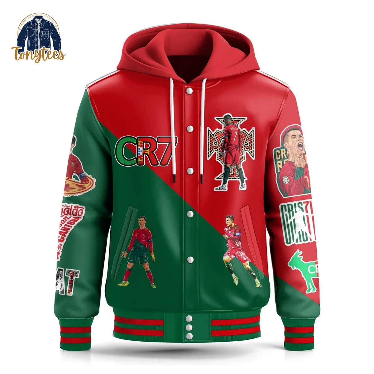 CR7 SIUUU Hooded Baseball Jacket