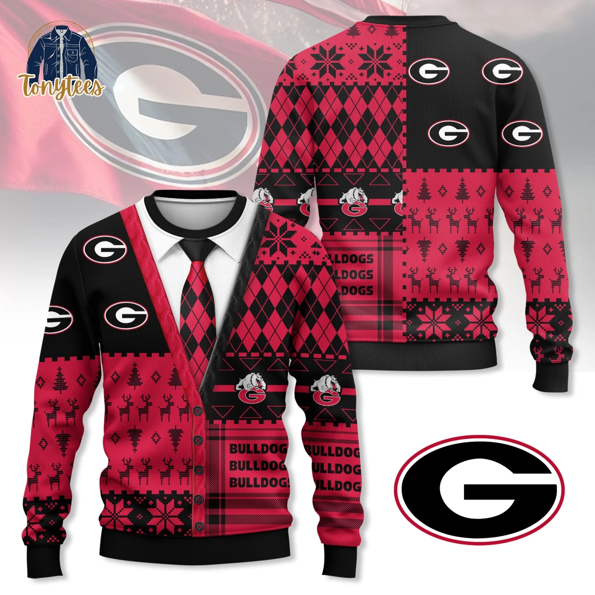 Georgia Bulldogs football 2024 Ugly Christmas Sweater