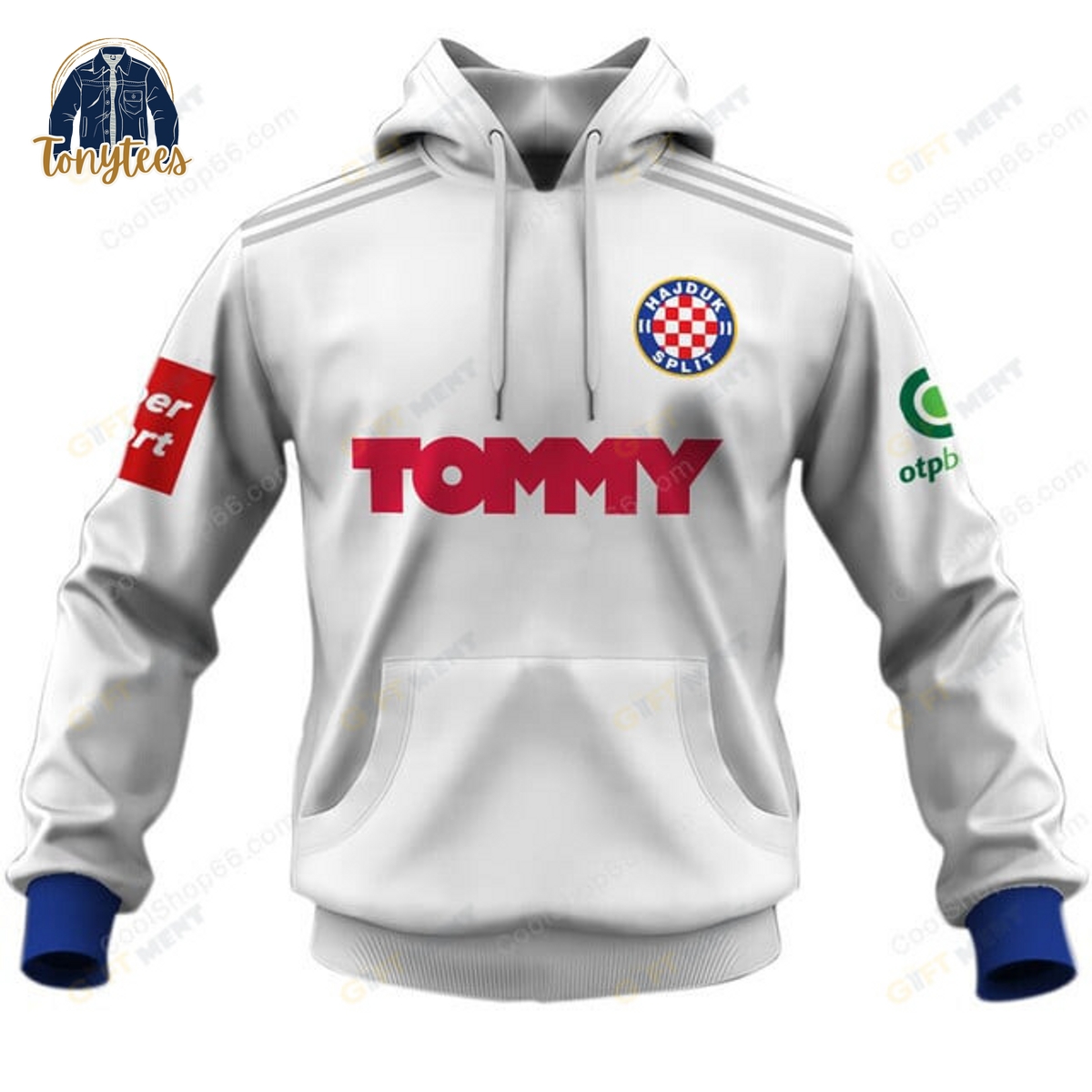 HNK Hajduk Split Personalized Home Jersey Hoodie Shirt