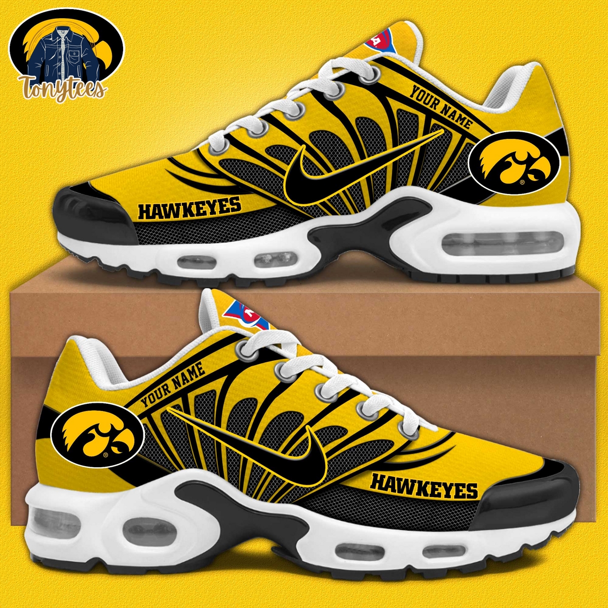 Iowa Hawkeyes 2024 Personalized TN Sport Shoes