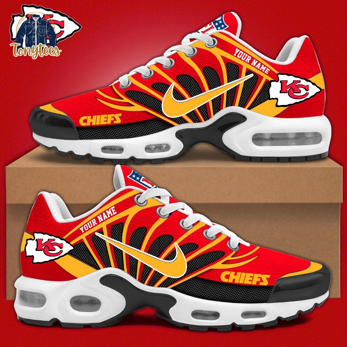 Kansas City Chiefs 2024 NFL Custom Name TN Sport Shoes