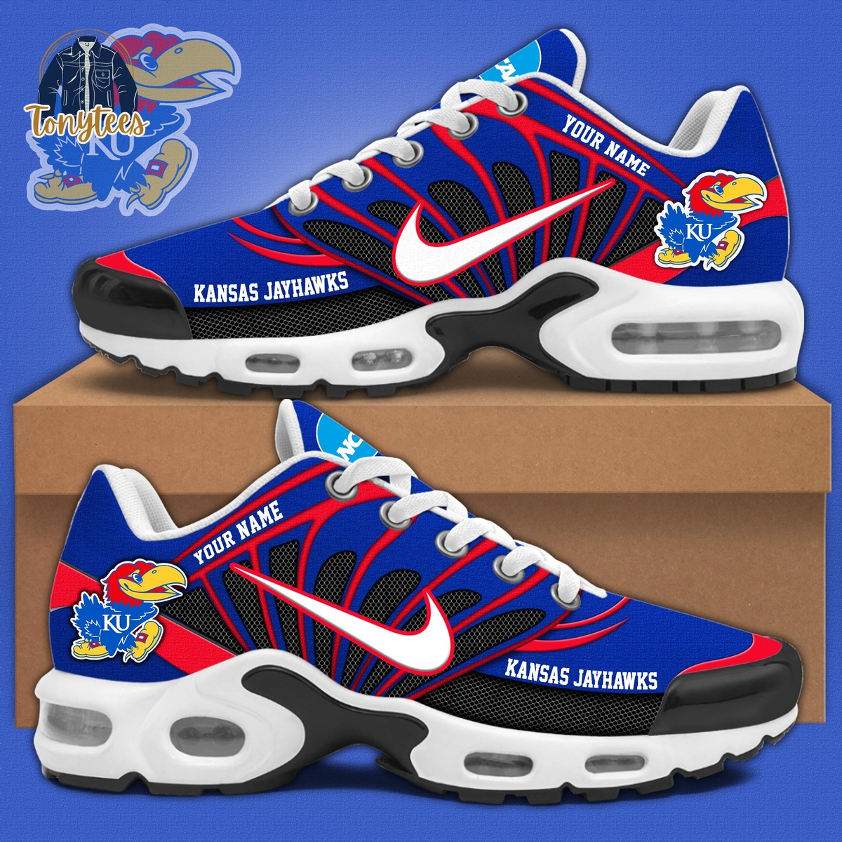 Kansas Jayhawks 2024 Personalized TN Sport Shoes