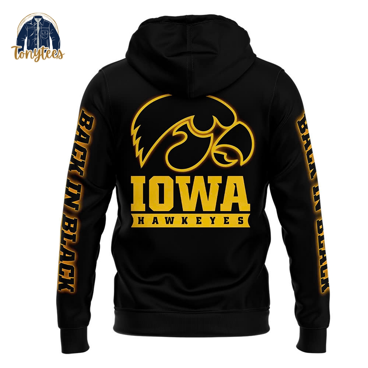 Men?s Nike Back In Black Iowa Hawkeye Football Club Pullover Hoodie