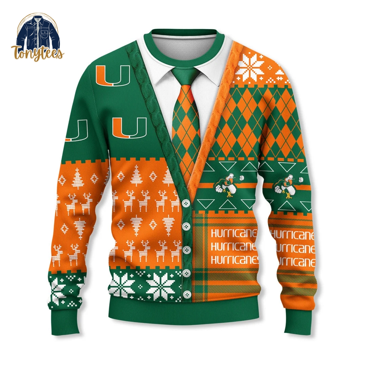 Miami Hurricanes football 2024 Ugly Christmas Sweater