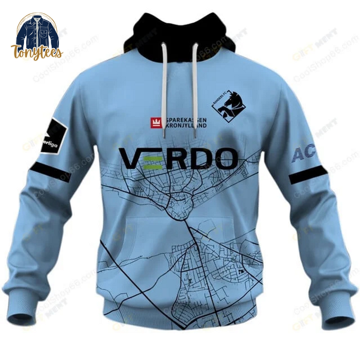 Randers FC Personalized Home Jersey Hoodie Shirt