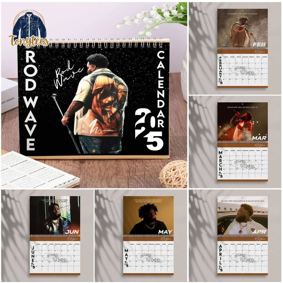 Rod Wave Last Lap 2025 Wall Hanging Calendar