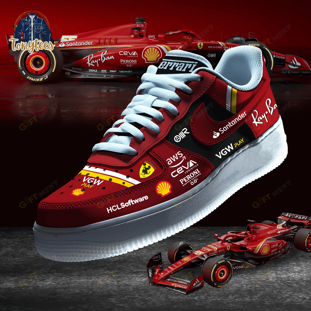 Scuderia Ferrari F1 Car Air Force 1 Sneaker